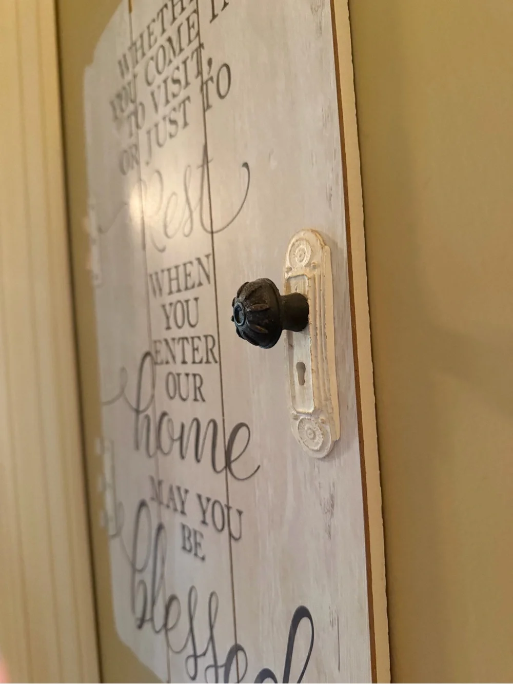 Rustic White 'Blessed' Wall Sign Home Decor